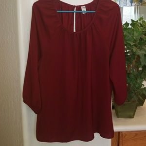 Old Navy XL Women's burgundy blouse